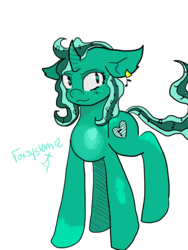 Size: 5400x7200 | Tagged: safe, artist:foxsystem12, oc, oc only, oc:singsong, pony, unicorn, absurd resolution, ear piercing, earring, female, freckles, jewelry, music notes, piercing, simple background, solo, transparent background