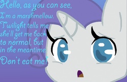 Size: 700x450 | Tagged: safe, artist:ask-rarmallow, rarity, g4, female, rarity is a marshmallow, simple background, solo
