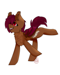 Size: 1600x2000 | Tagged: safe, artist:diane-thorough, oc, oc only, oc:amedee chanteur, bat pony, pony, art trade, female, mare, simple background, solo, transparent background