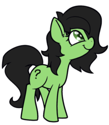 Size: 524x600 | Tagged: safe, artist:skitter, color edit, edit, oc, oc only, oc:filly anon, adoranon, colored, cute, female, filly, simple background, smiling, solo, standing, transparent background