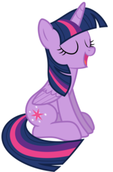 Size: 4591x7000 | Tagged: safe, artist:estories, twilight sparkle, alicorn, pony, g4, absurd resolution, eyes closed, female, mare, simple background, sitting, solo, transparent background, twilight sparkle (alicorn), vector