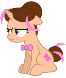 Size: 5138x5993 | Tagged: safe, artist:estories, oc, oc only, oc:pink rose, oc:think pink, pony, unicorn, g4, absurd resolution, female, mare, rule 63, simple background, sitting, solo, transparent background, unamused, vector