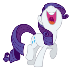 Size: 6828x6650 | Tagged: safe, artist:estories, rarity, pony, unicorn, g4, absurd resolution, female, happy, mare, nose in the air, open mouth, simple background, solo, transparent background, uvula, vector