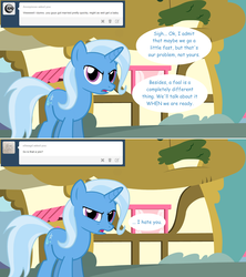 Size: 1280x1444 | Tagged: safe, artist:hakunohamikage, trixie, pony, ask-princesssparkle, g4, ask, female, solo, tumblr