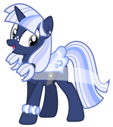 Size: 6216x6960 | Tagged: safe, artist:estories, oc, oc only, oc:silverlay, original species, umbra pony, g4, absurd resolution, clothes, cute, dress, ocbetes, saddle, silvabetes, simple background, solo, tack, transparent background, vector