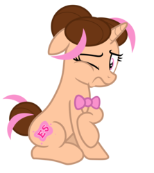 Size: 5501x6203 | Tagged: safe, artist:estories, oc, oc only, oc:pink rose, oc:think pink, pony, unicorn, g4, absurd resolution, female, mare, rule 63, simple background, sitting, solo, transparent background, vector