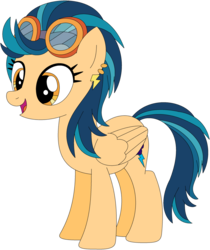 Size: 1024x1219 | Tagged: safe, artist:ra1nb0wk1tty, indigo zap, pony, g4, equestria girls ponified, female, goggles, ponified, simple background, solo, transparent background