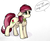 Size: 2665x2204 | Tagged: safe, artist:trickate, roseluck, pony, g4, chest fluff, commissioner:doom9454, cute, cyrillic, dialogue, floppy ears, fluffy, high res, looking at something, looking up, offscreen character, pet tag, pony pet, rosepet, russian, sad, simple background, speech bubble, translated in the description, white background