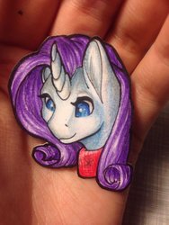 Size: 1024x1365 | Tagged: safe, artist:evakulisreal, rarity, pony, unicorn, g4, bust, female, mare, smiling, solo, traditional art