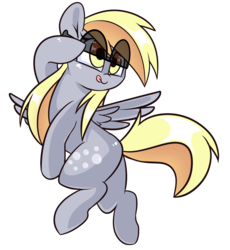 Size: 1709x1854 | Tagged: safe, artist:php69, derpy hooves, pegasus, pony, g4, female, mare, simple background, smiling, solo, sunglasses, transparent background