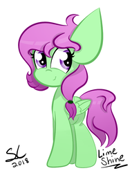 Size: 673x881 | Tagged: safe, artist:sugarcloud12, oc, oc only, oc:lime shine, pegasus, pony, female, mare, simple background, solo, white background