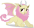 Size: 1916x1590 | Tagged: safe, artist:punzil504, fluttershy, manticore, g4, cowardly lion, fangs, female, flutterbat, horns, red eyes, simple background, solo, species swap, the wizard of oz, transparent background, vector