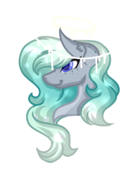 Size: 1924x2418 | Tagged: safe, artist:amazing-artsong, oc, oc only, oc:beautiful melody, pony, bust, commission, halo, portrait, simple background, transparent background