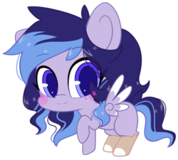 Size: 400x360 | Tagged: safe, artist:riouku, oc, oc only, oc:faith, pony, chibi, clothes, simple background, socks, solo, transparent background