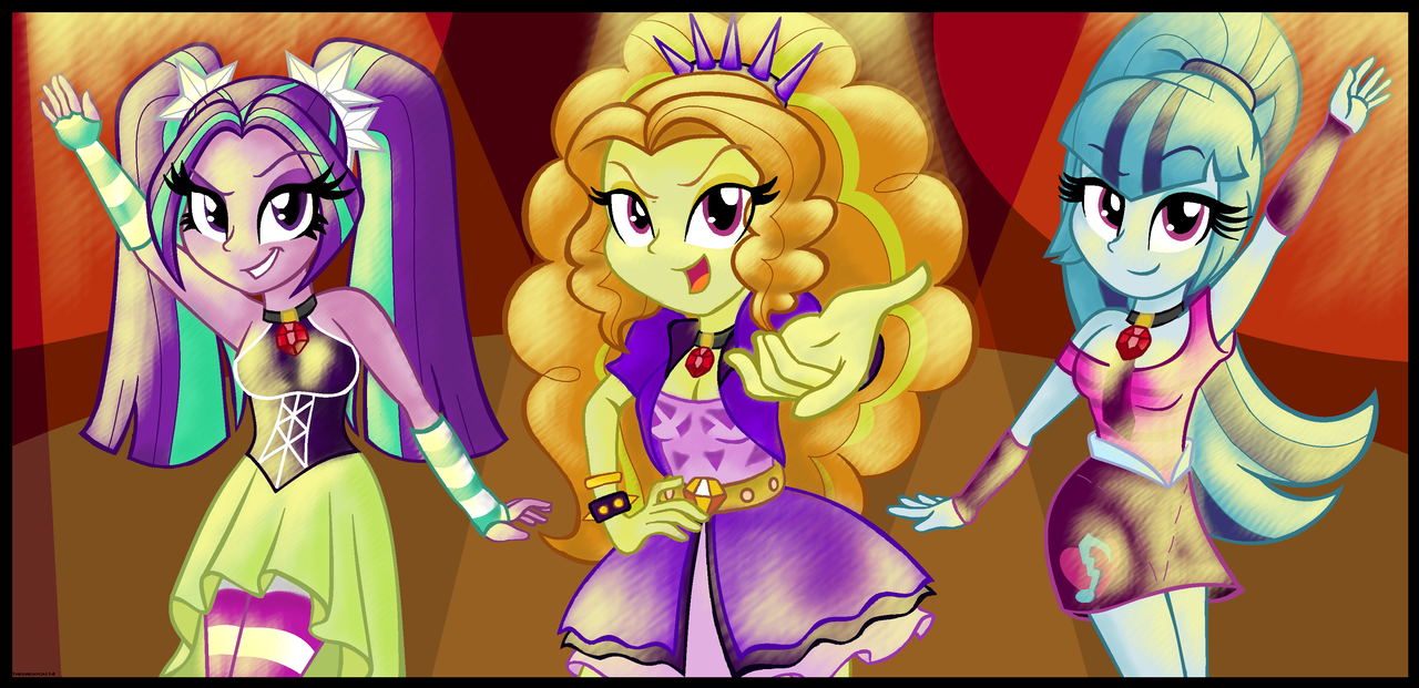 #1625323 - safe, artist:queentigrel, adagio dazzle, aria blaze, sonata 