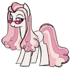 Size: 1024x1024 | Tagged: safe, artist:azure-art-wave, oc, oc only, oc:mallorie, earth pony, pony, female, glasses, mare, offspring, parent:north point, parent:svengallop, simple background, solo, transparent background, watermark