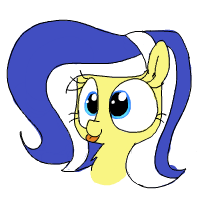 Size: 214x203 | Tagged: safe, artist:wafflecakes, oc, oc only, oc:lemon frost, simple background, solo, tongue out, transparent background
