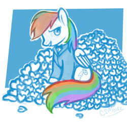 Size: 500x500 | Tagged: safe, artist:clorin spats, rainbow dash, g4, female, simple background, sketch, solo