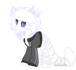 Size: 4864x4474 | Tagged: safe, artist:cloud-fly, oc, oc only, hybrid, pony, tiger pony, absurd resolution, clothes, female, hoodie, simple background, solo, transparent background