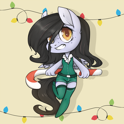 Size: 1057x1057 | Tagged: safe, artist:lonerdemiurge_nail, oc, oc only, oc:tail, pegasus, pony, candy, candy cane, food, holiday, solo