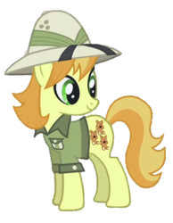 Size: 428x552 | Tagged: safe, artist:fimfic4ever, teddie safari, earth pony, pony, g4, female, hat, not a vector, simple background, solo, transparent background