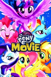 Size: 800x1200 | Tagged: safe, applejack, fluttershy, pinkie pie, rainbow dash, rarity, twilight sparkle, alicorn, pony, g4, my little pony: the movie, mane six, my little pony logo, twilight sparkle (alicorn)