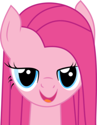Size: 1024x1314 | Tagged: safe, artist:ifoxtrax, pinkie pie, g4, female, lidded eyes, looking at you, open mouth, pinkamena diane pie, simple background, solo, transparent background