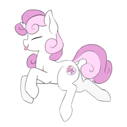 Size: 2000x2000 | Tagged: safe, artist:dimfann, sweetie belle, pony, unicorn, g4, :p, cute, diasweetes, female, high res, raspberry, silly, smiling, solo, tongue out