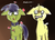 Size: 1400x1000 | Tagged: safe, artist:zouyugi, earth pony, pony, unicorn, zombie, eating, mushroom