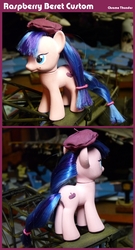 Size: 1200x2224 | Tagged: safe, artist:lonewolf3878, raspberry beret, earth pony, pony, g4, beret, brushable, customized toy, hat, irl, photo, solo, toy