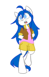 Size: 2232x3512 | Tagged: safe, artist:spheedc, oc, oc only, oc:light chaser, earth pony, semi-anthro, blue hair, digital art, female, high res, mare, simple background, solo, transparent background