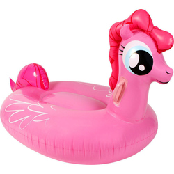 Size: 800x800 | Tagged: safe, pinkie pie, pegasus, pony, g4, bootleg, female, floaty, handles, inflatable, inflatable toy, missing cutie mark, pegasus pinkie pie, pink, pool toy, race swap, solo, wat, wings