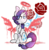 Size: 857x875 | Tagged: safe, artist:urbanqhoul, rarity, g4, eye clipping through hair, female, flower, frog (hoof), hair over one eye, halo, rose, simple background, solo, transparent background, underhoof, wings