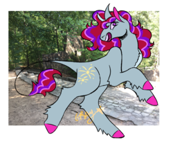 Size: 3000x2500 | Tagged: safe, artist:ptsd-ponies, oc, oc only, oc:firecracker, high res, magical lesbian spawn, offspring, parent:pinkie pie, parent:twilight sparkle, parents:twinkie, solo