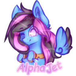 Size: 1500x1500 | Tagged: safe, artist:danbaishi, oc, oc only, oc:alpha jet, pegasus, pony, female, floating wings, goggles, mare, one eye closed, simple background, solo, transparent background