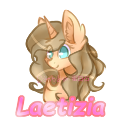 Size: 1500x1500 | Tagged: safe, artist:danbaishi, oc, oc only, oc:laetizia, bust, portrait, simple background, solo, transparent background