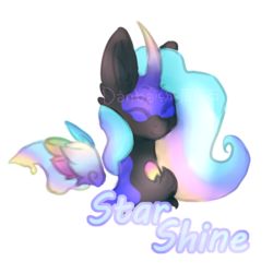 Size: 1500x1500 | Tagged: safe, artist:danbaishi, oc, oc only, oc:star shine, alicorn, pony, alicorn oc, bust, curved horn, floating wings, horn, portrait, simple background, solo, transparent background