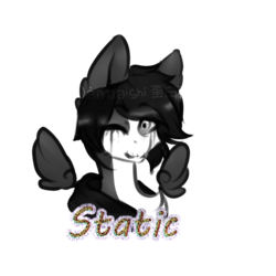 Size: 1500x1500 | Tagged: safe, artist:danbaishi, oc, oc only, oc:static, pegasus, pony, bust, portrait, simple background, solo, transparent background