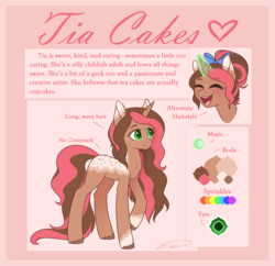 Size: 2380x2304 | Tagged: safe, artist:doekitty, oc, oc only, oc:tia cakes, pony, unicorn, commission, female, freckles, high res, mare, reference sheet, solo