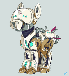 Size: 2888x3200 | Tagged: safe, artist:docwario, pony, robot, robot pony, high res, simple background, solo