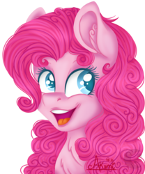 Size: 767x923 | Tagged: safe, artist:chaostrical, artist:princesscrystal36, pinkie pie, g4, female, happy, ponk, simple background, solo, transparent background