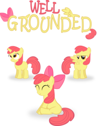 Size: 2395x3097 | Tagged: safe, artist:oceanbreezebrony, apple bloom, earth pony, pegasus, pony, unicorn, g4, high res, race swap, show accurate, sitting