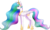 Size: 4158x2512 | Tagged: safe, artist:aki-akino, artist:chaostrical, princess celestia, pony, g4, female, mare, simple background, solo, transparent background