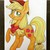 Size: 720x718 | Tagged: safe, applejack, earth pony, pony, g4, bandana, drawing, female, instagram, irl, mare, photo, raised hoof, solo, traditional art