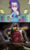 Size: 900x1500 | Tagged: safe, edit, screencap, apple bloom, rarity, sweetie belle, equestria girls, g4, happily ever after party, happily ever after party: rarity, my little pony equestria girls: better together, comparison, geode of shielding, glasses, jojo reference, jojo's bizarre adventure, jotaro kujo, magical geodes, pointing, rarity's glasses, stardust crusaders, wrong aspect ratio