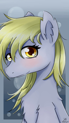 Size: 2160x3840 | Tagged: safe, artist:dashy21, derpy hooves, pony, g4, bubble, bust, female, high res, portrait, solo