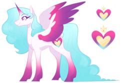 Size: 1211x800 | Tagged: safe, artist:wolfyfree, oc, oc only, oc:aurora borealis, oc:princess aurora borealis, alicorn, pony, alicorn oc, colored wings, colored wingtips, cutie mark, female, gradient hooves, mare, simple background, solo, transparent background