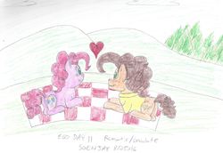 Size: 1153x793 | Tagged: safe, artist:soenjay, cheese sandwich, pinkie pie, g4, female, male, ship:cheesepie, shipping, straight