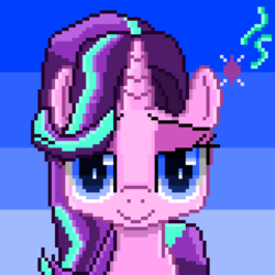 Size: 1520x1520 | Tagged: safe, artist:superhypersonic2000, starlight glimmer, pony, unicorn, g4, cutie mark, female, pixel art, smiling, solo