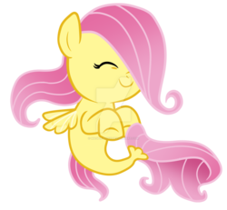 Size: 1024x945 | Tagged: safe, artist:magpie-pony, fluttershy, seapony (g4), g4, cute, female, seaponified, seapony fluttershy, shyabetes, simple background, solo, species swap, transparent background, watermark, younger